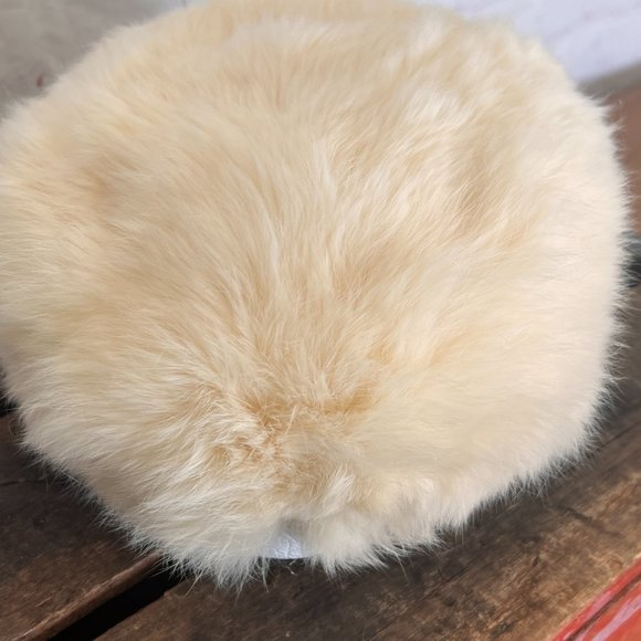 Vintage 60's Rabbit Beret with Faux Leather - Small - Picture 8 of 10